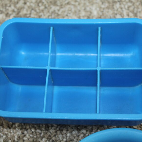 Vintage Play Food Fisher Price Dishes Ice Tray Utensils Eggs Ladle Spatula 1980s - Picture 7 of 13